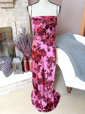 SACHIN + BABI Ila Satin Maxi Dress - Rose Floral